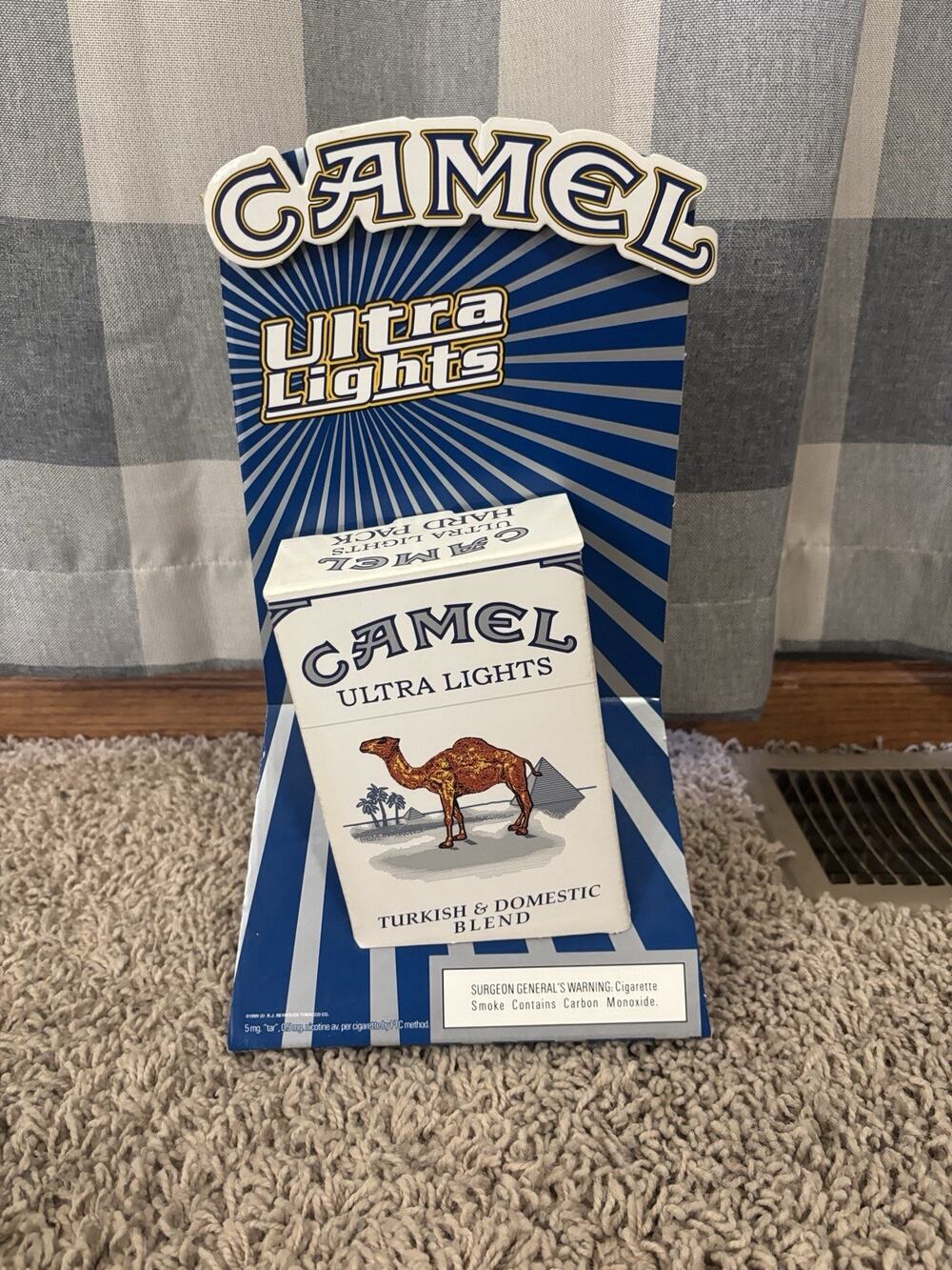 vintage 1999 Camel Ultra Lights store advertising sign